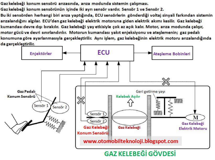 P2135 Arıza Kodu Gaz Kelebeği konum Sensörü A ve B Sensör Sinyalleri Arasında Uyumsuzluk (Korelasyon Hatası)