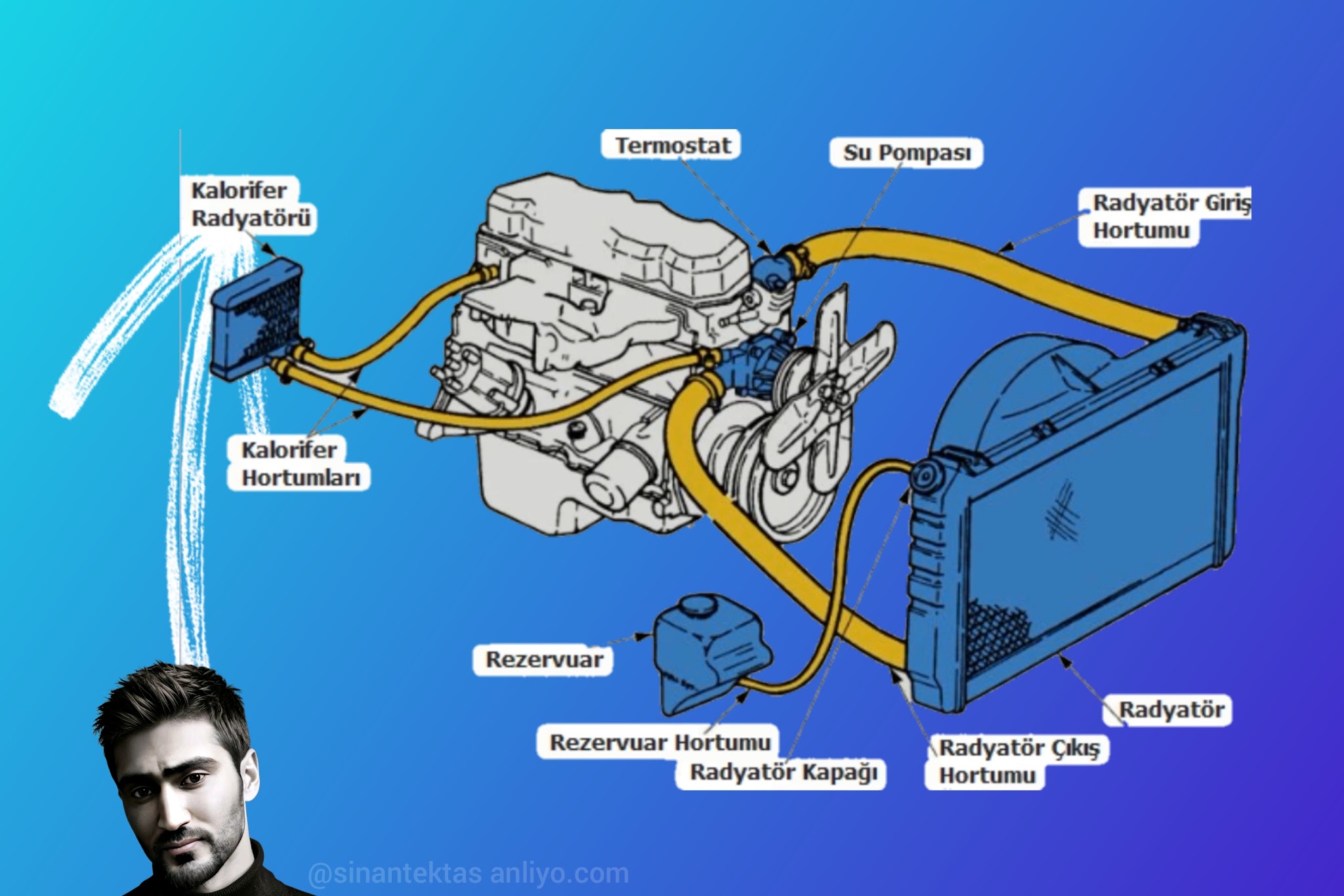 Tekli Radyatör Fanı Kablolama Şeması
